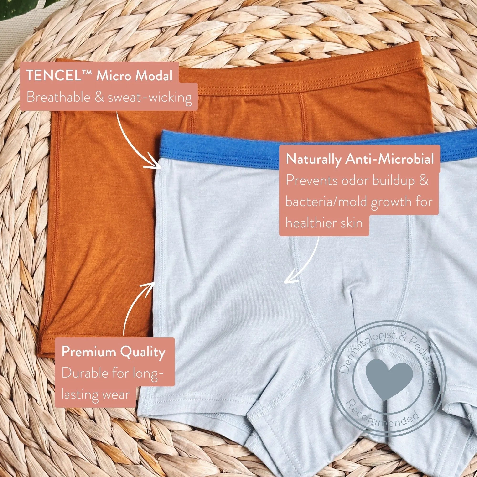 Teen Boys' TENCELâ„?Micro Modal Ultra Soft Boxer Briefs - Set of 2