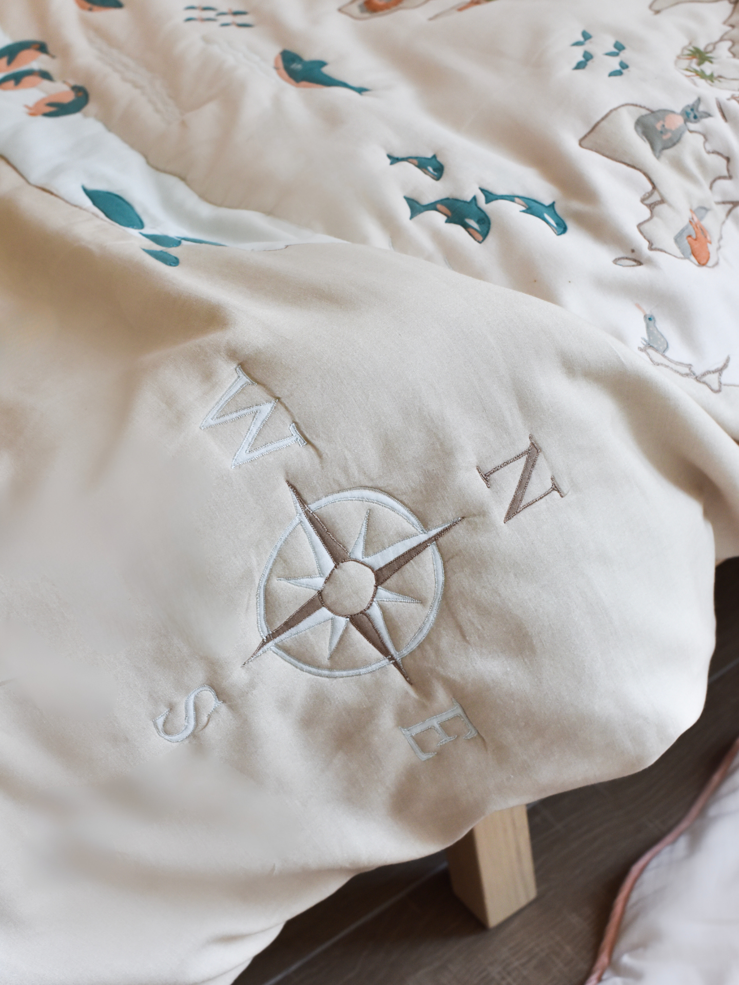 World Map - Cotton Quilted Duvet Cover and Pillow case - The Explorer｜For Kids