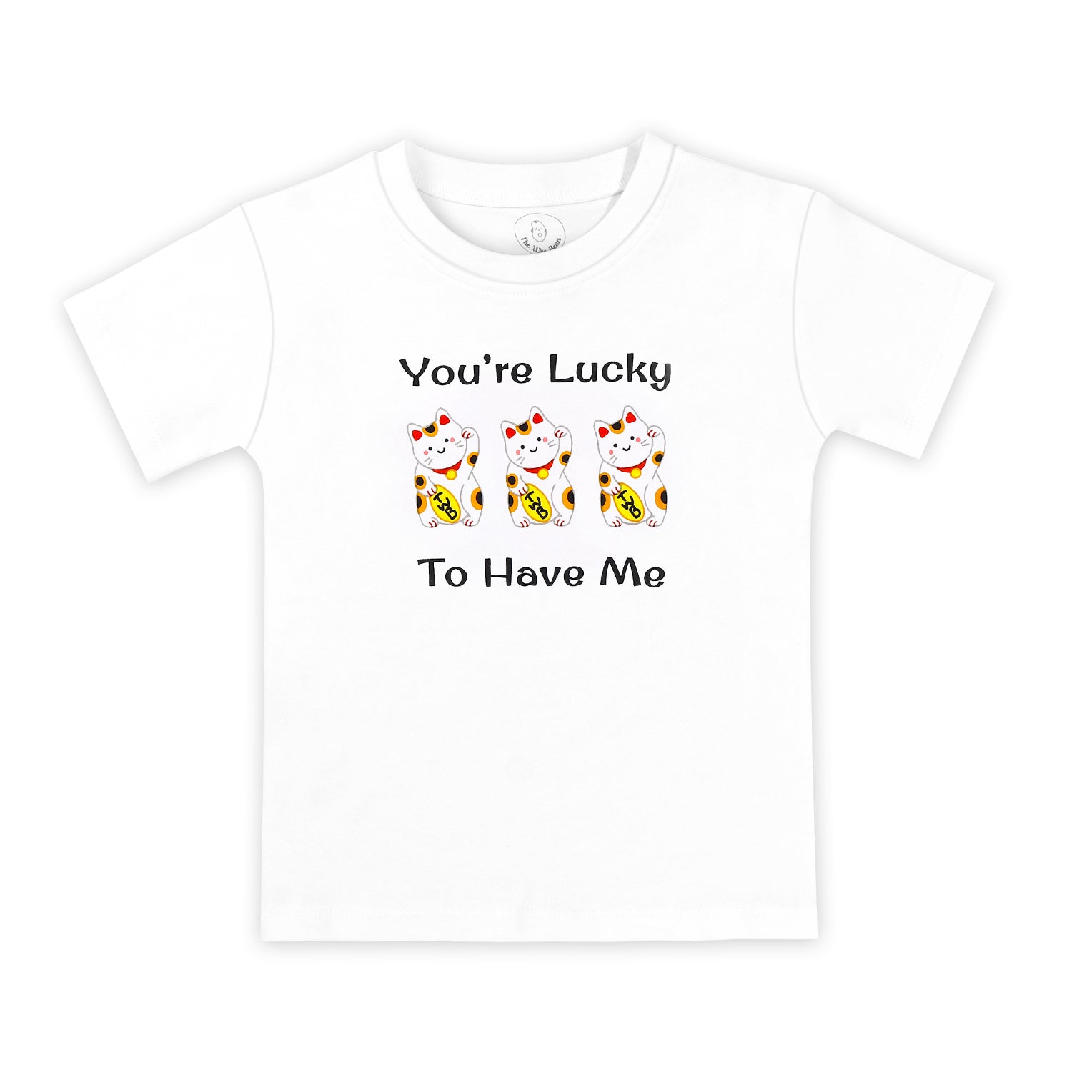 Organic Cotton Toddler Kid's T-Shirt - Lucky Cat Maneki Neko