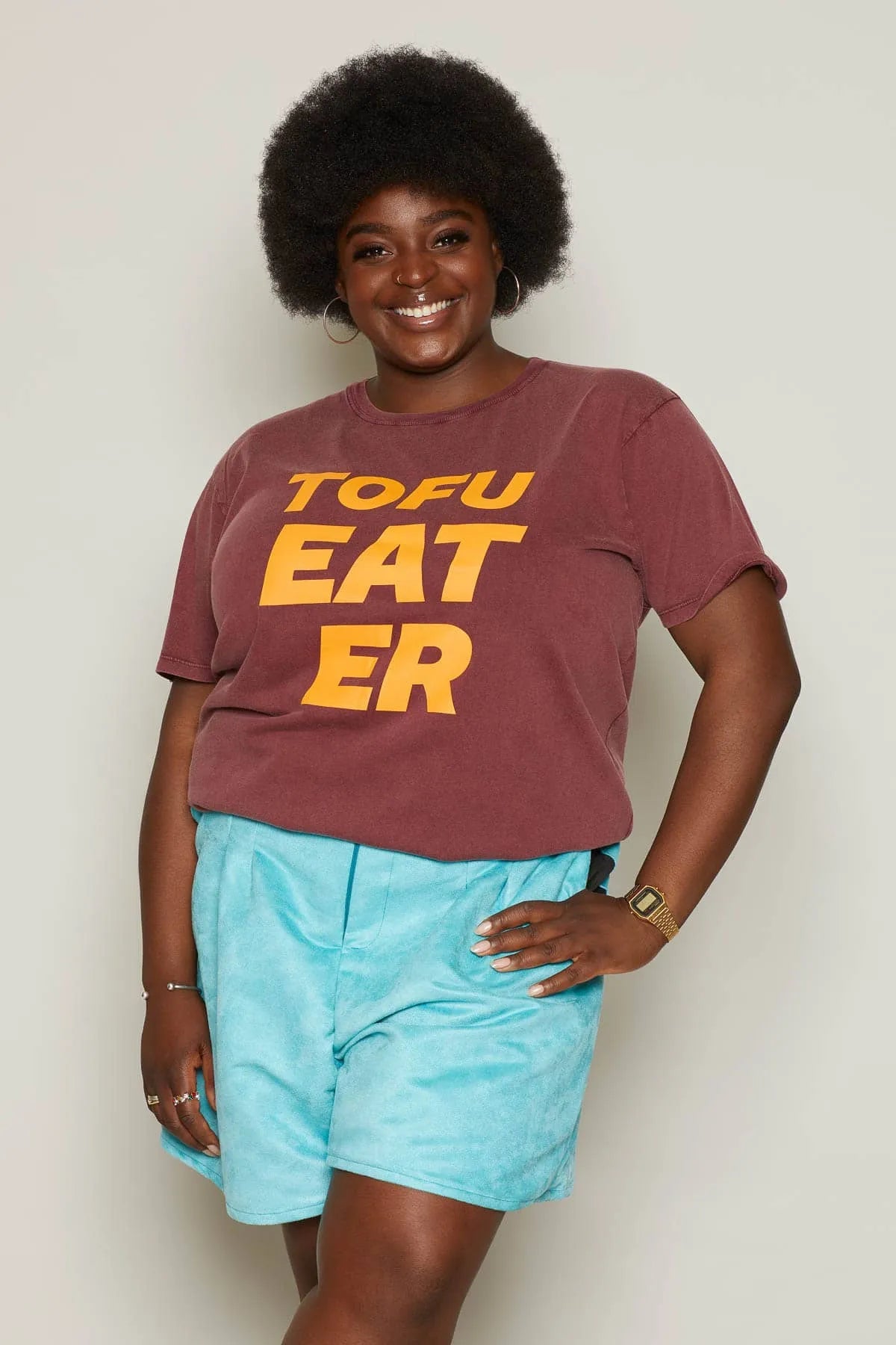 Tofu Eater T-Shirt (Burgundy)