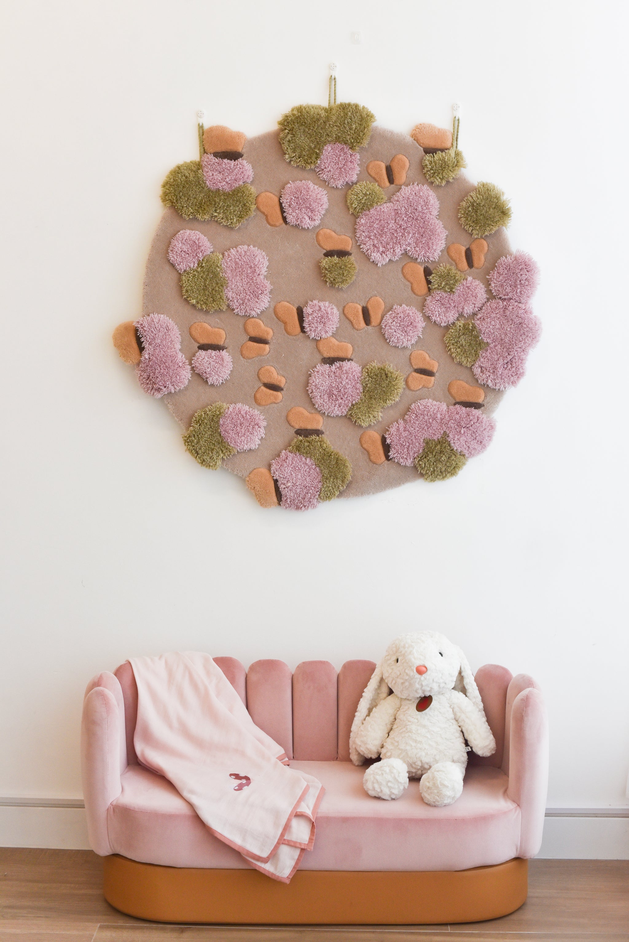 Tondo Butterfly Rug｜Children's Animal Rug