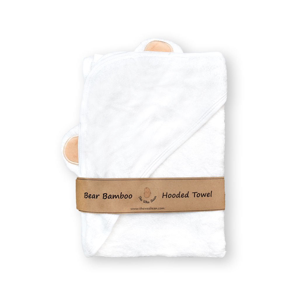 Super Soft Bamboo Hooded Towel + Washcloth Set - Brown Bear