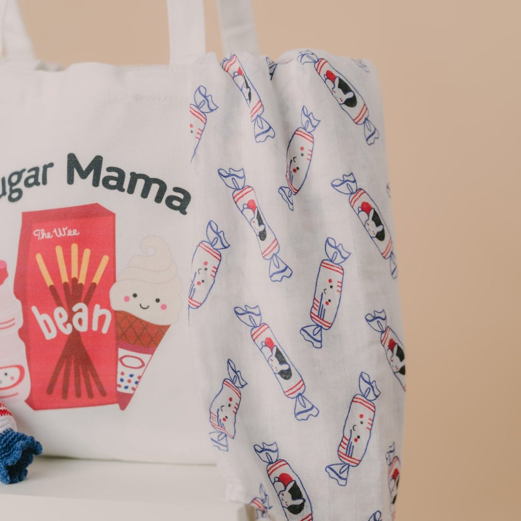 Organic Bamboo Blend Swaddle - Bunny Candy