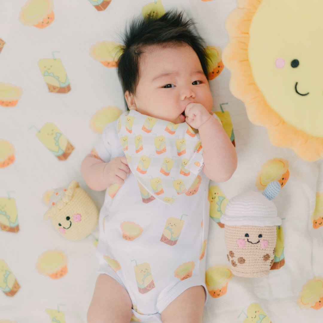 Organic Cotton Baby Onesie - Lemon Tea + Egg Tart