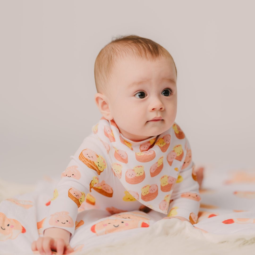 Minky Fleece Sensory Baby Blanket - Bakery Buns