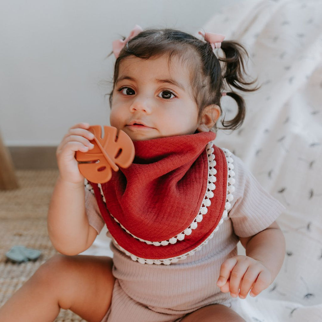 Cinnamon Leaf Silicone Teether