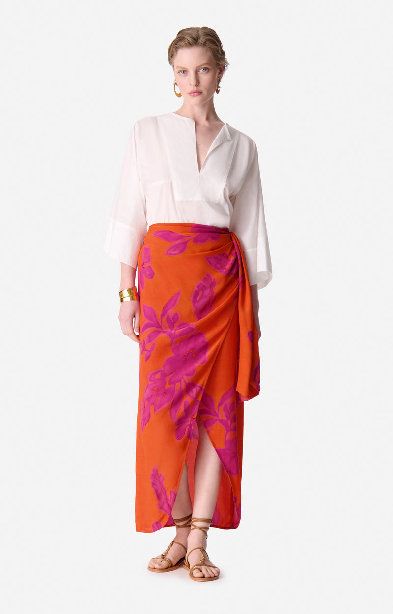 Skirt Ewa 5eva86-v07732 Orange
