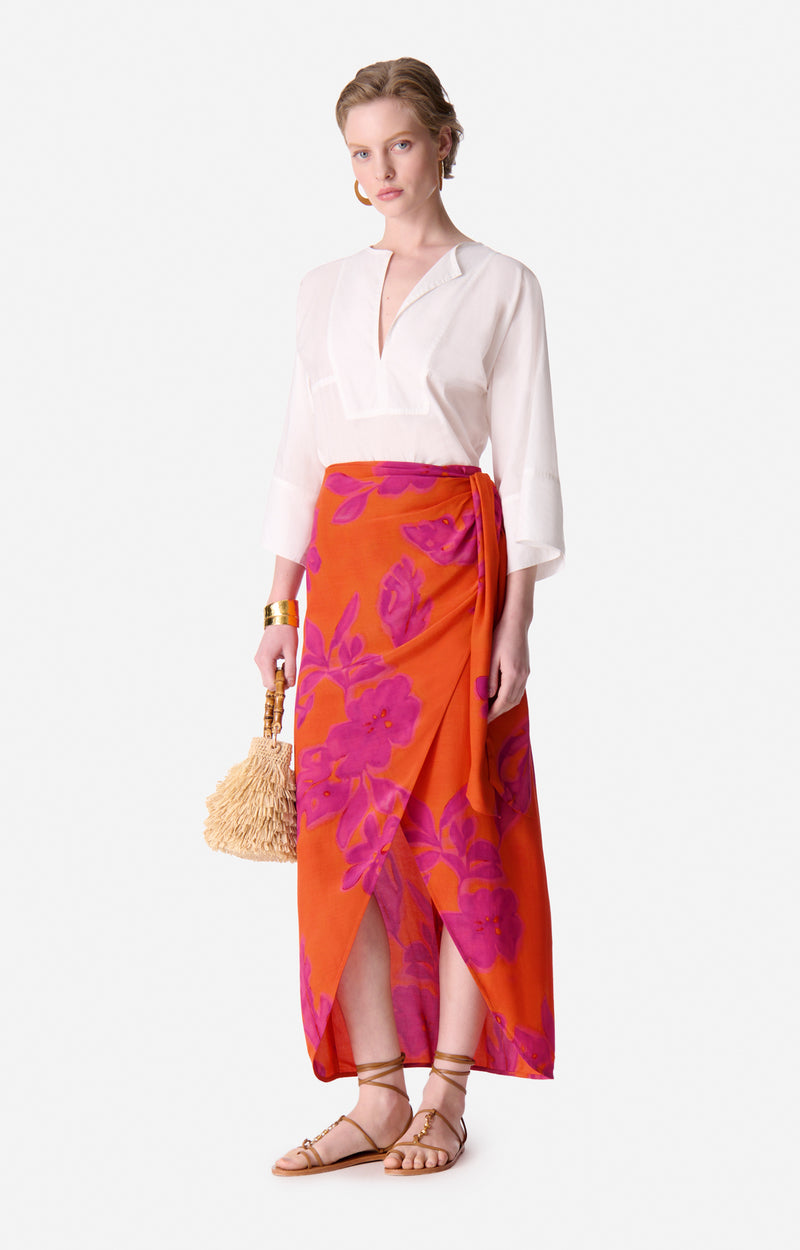 Skirt Ewa 5eva86-v07732 Orange