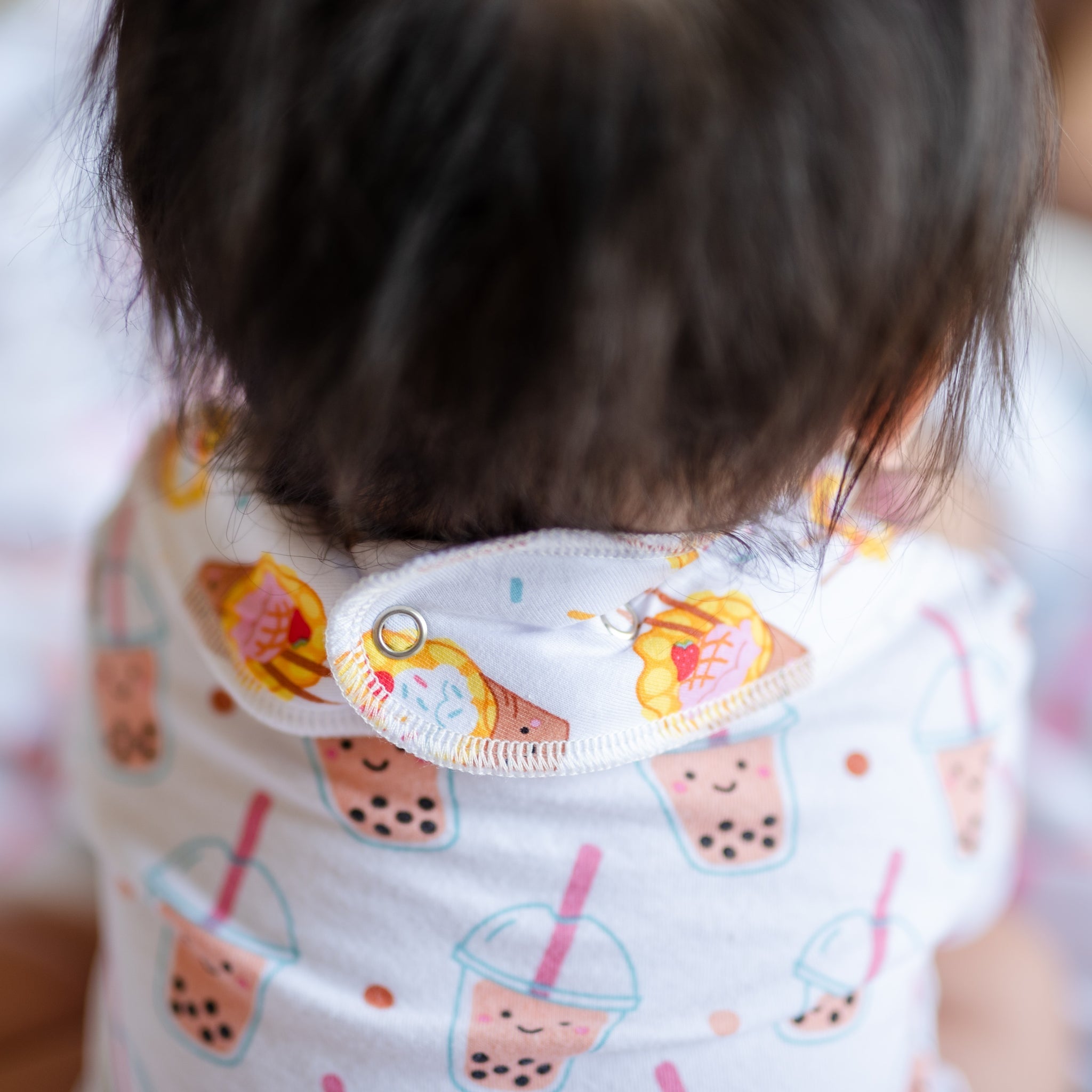 Organic Cotton Bandana Bibs 2pcs Set - Lemon Tea + Yogurt Drink