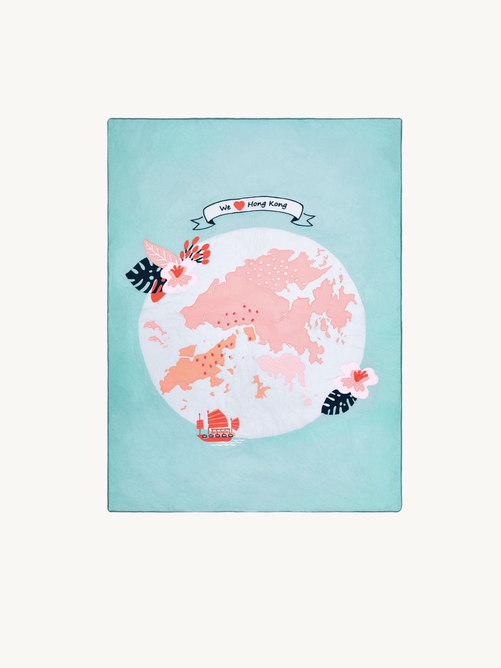 Cotton Quilted Duvet Cover & Pillow case - We Love Hong Kong｜For Kids