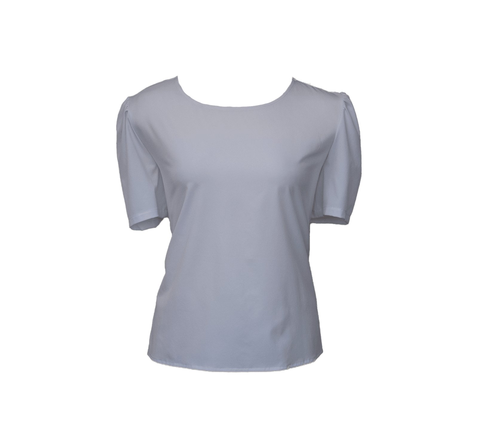 Elegant Round Neck Blouse in White â€?Chic Women's Top
