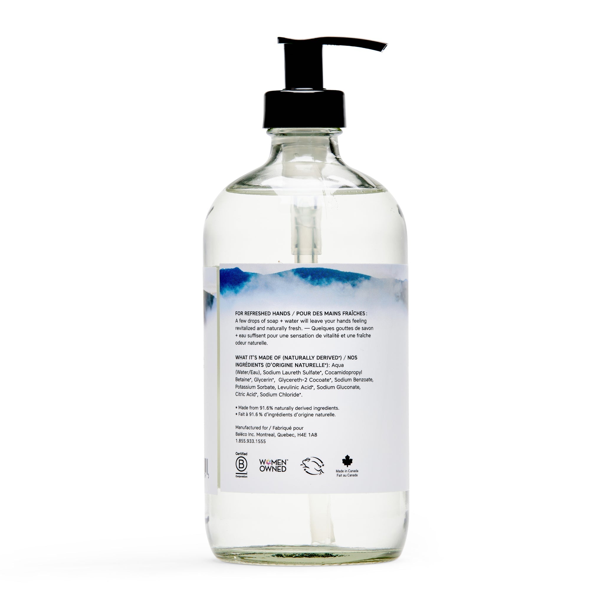 The Unscented Company - Unscented Hand Soap, 500ml (Glass/Plastic Bottle)
