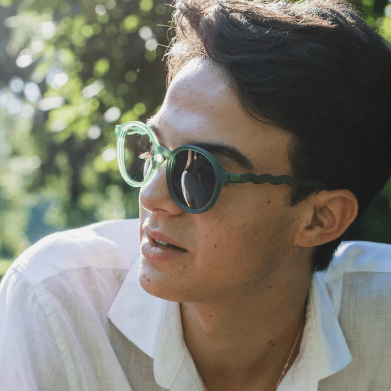 Adult Oval Sunglasses - Olive Green