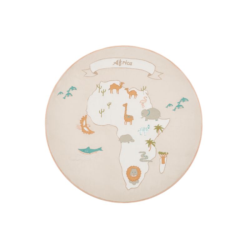 Africa Cushion Round Cover with Filler