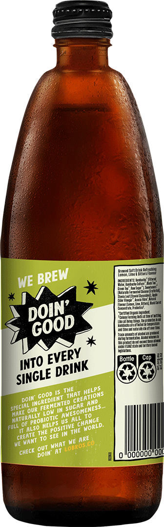 Organic Kombucha - Lemon, Lime & Bitters 750ml