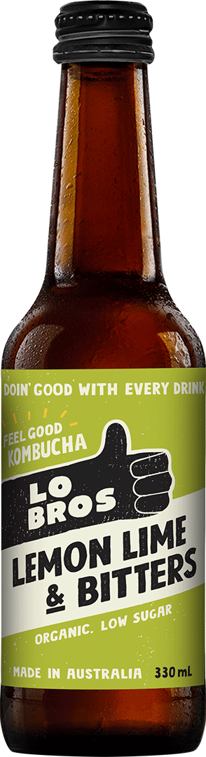 Organic Kombucha Soda, Lemon, Lime & Bitters 330ml