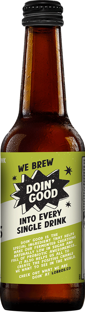 Organic Kombucha Soda, Lemon, Lime & Bitters 330ml