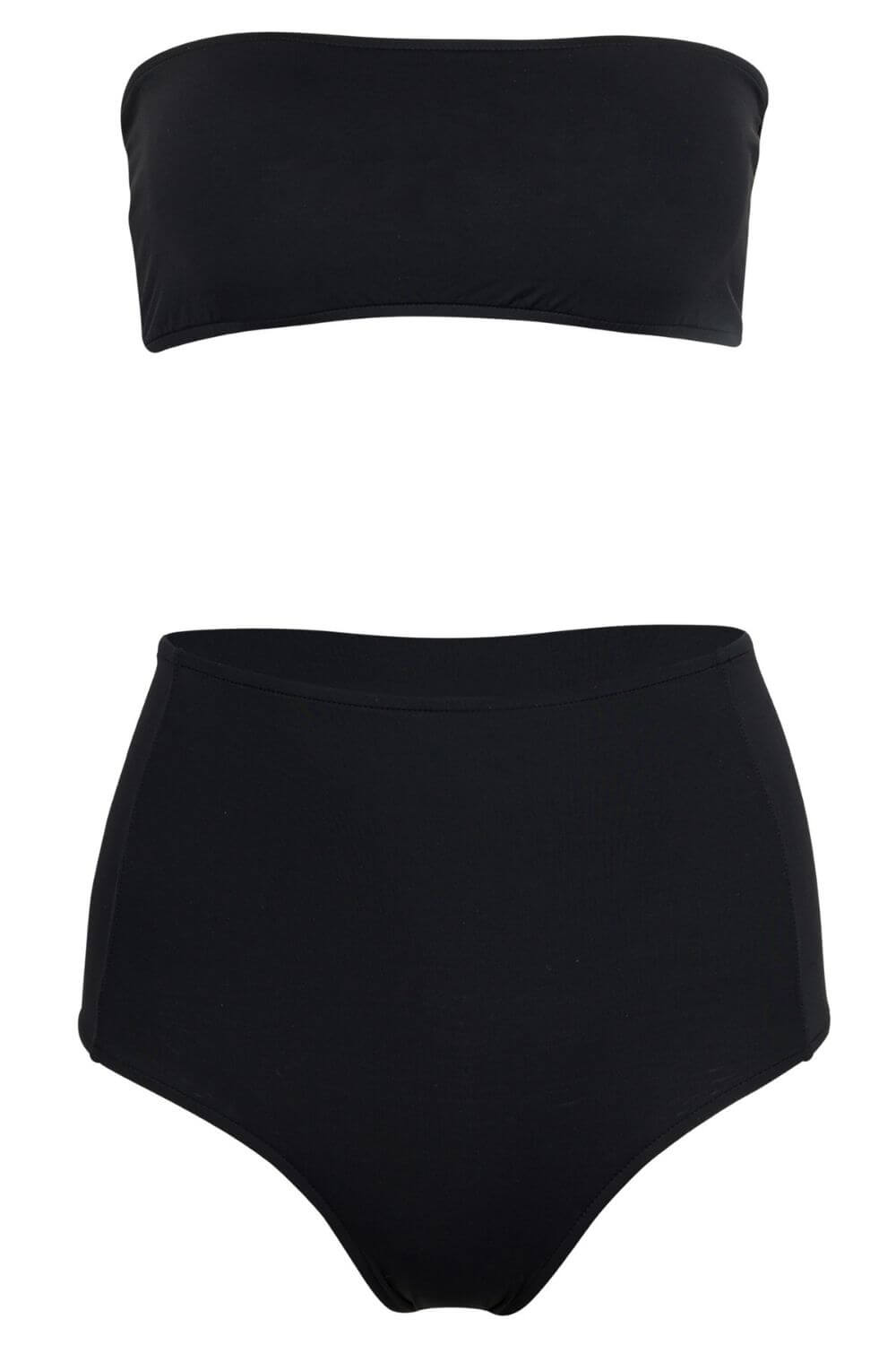 Black Strapless Bikini Top - Bianca