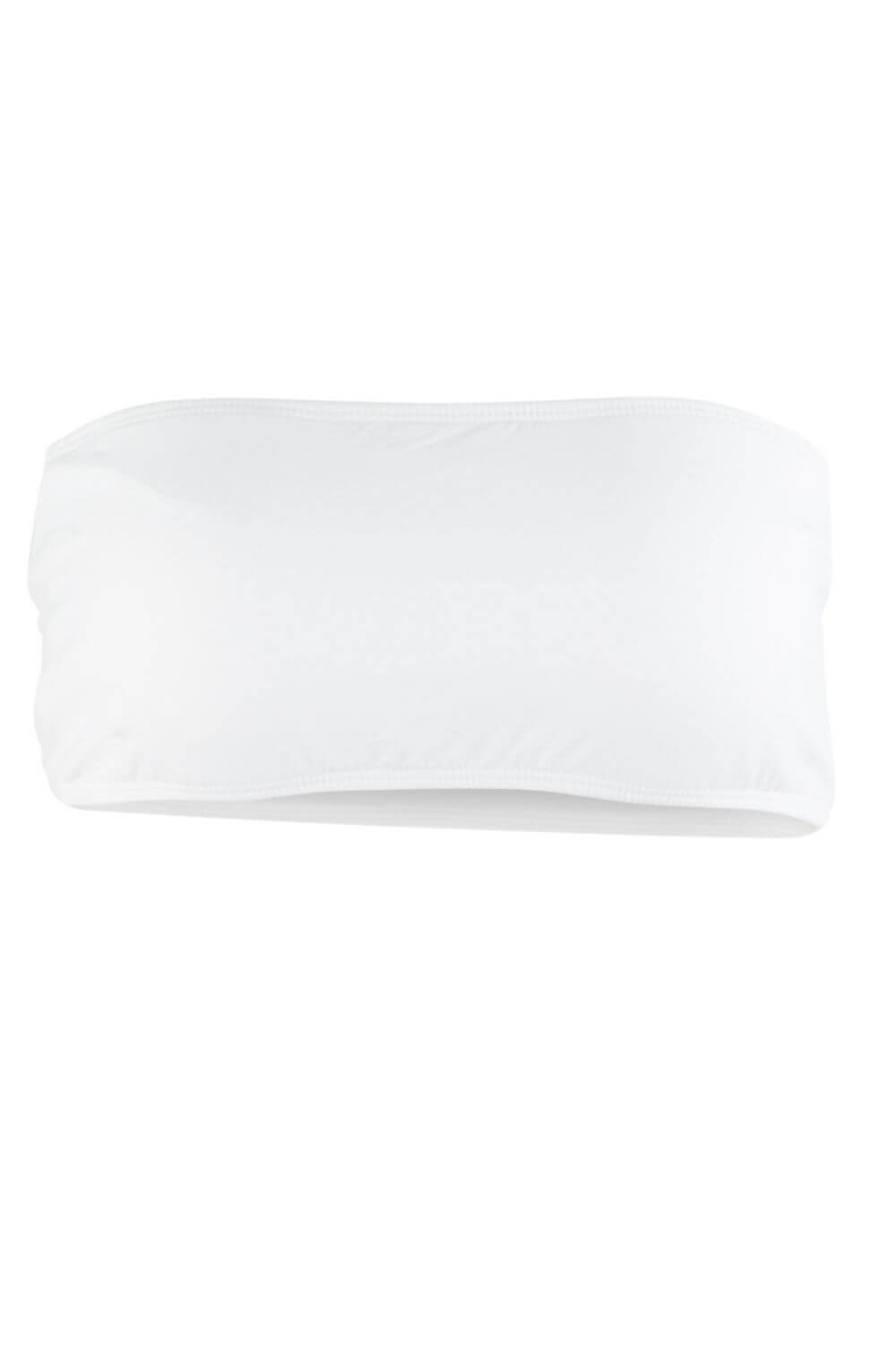 White Strapless Bandeau Bikini Top - Bianca