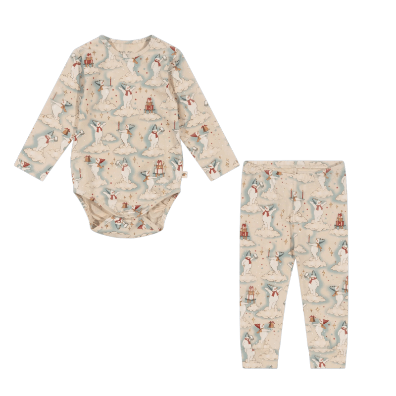 Basic Body / Pants Set Gots - Let It Snow