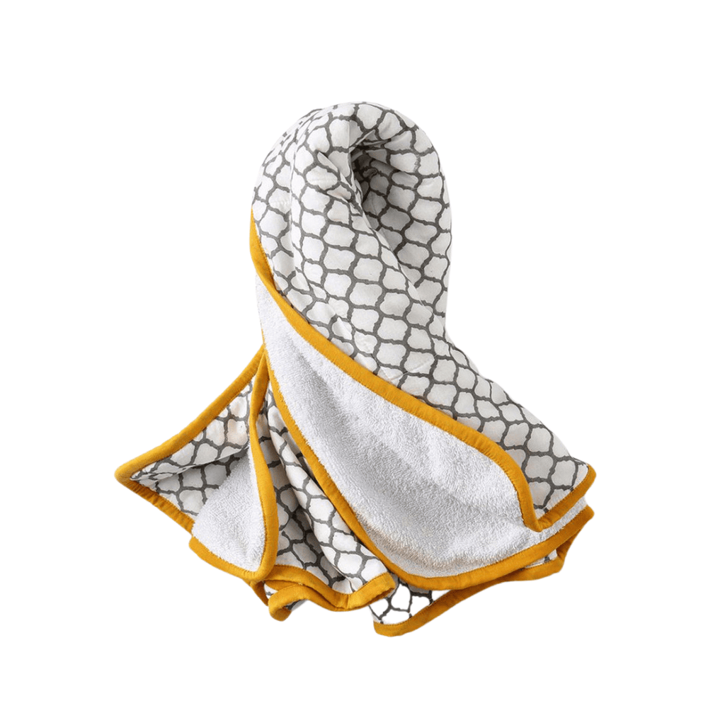 Block-Printed Cotton Towel