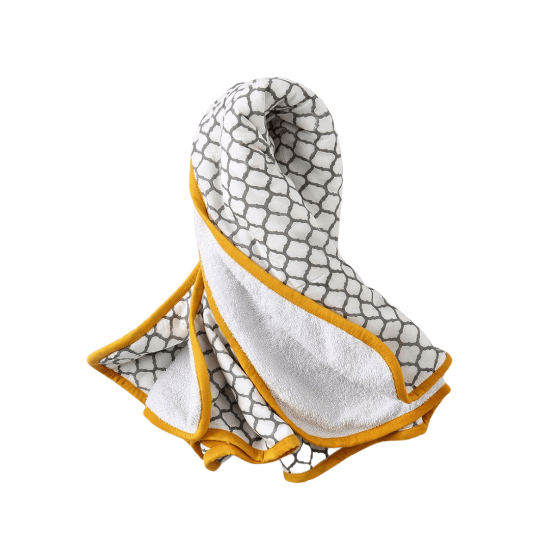 Block-Printed Cotton Towel