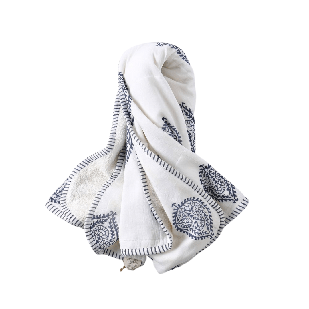 Block-Printed Cotton Towel