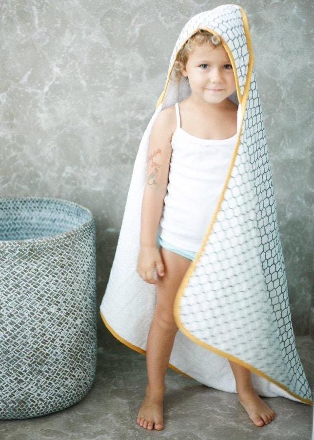 Block-Printed Cotton Towel