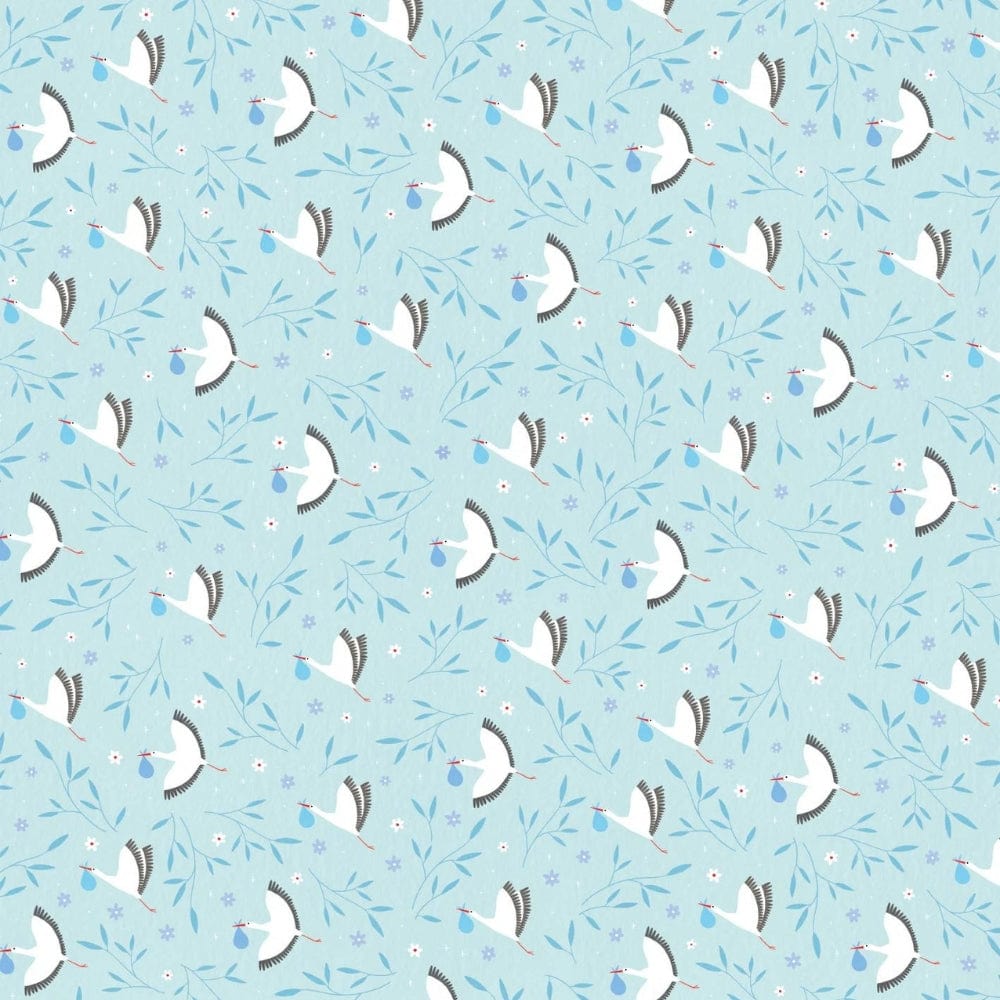 Blue Storks Flat Wrap