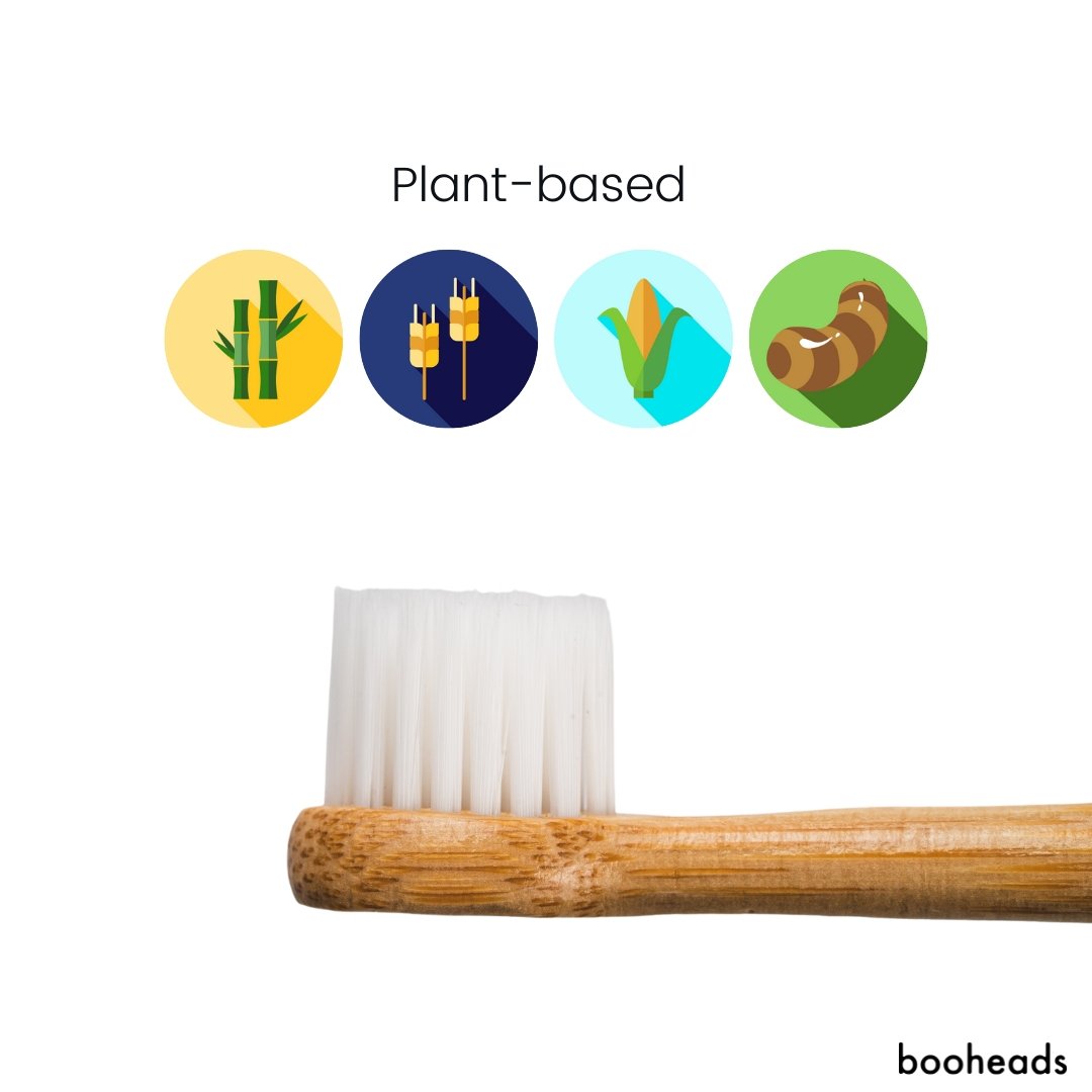 booheads - 4PK - Bamboo Electric Toothbrush Heads - MINI Edition - White | Compatible with Sonicare | Biodegradable Eco Friendly Sustainable