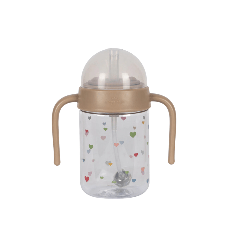 Cup With Handle/Straws - 330ml - Hearts