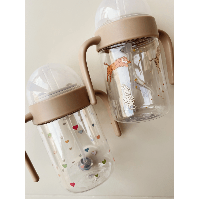 Cup With Handle/Straws - 330ml - Hearts