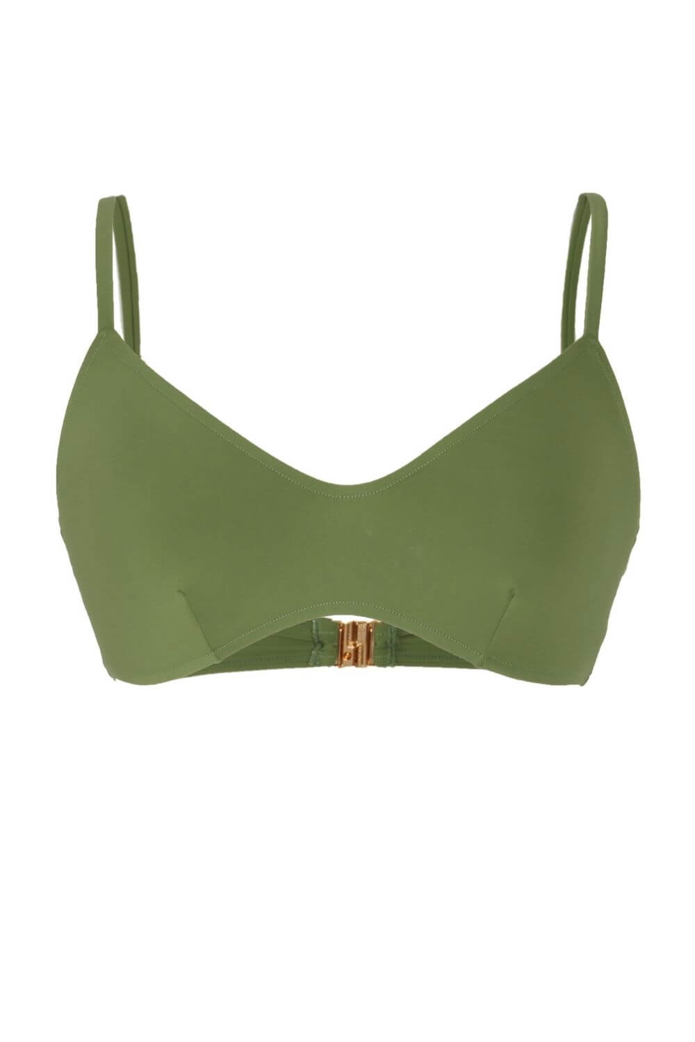 Elise Bralette Bikini Top With Adjustable Straps - Green