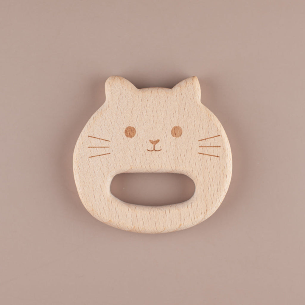 Cat Beech Wood Teether