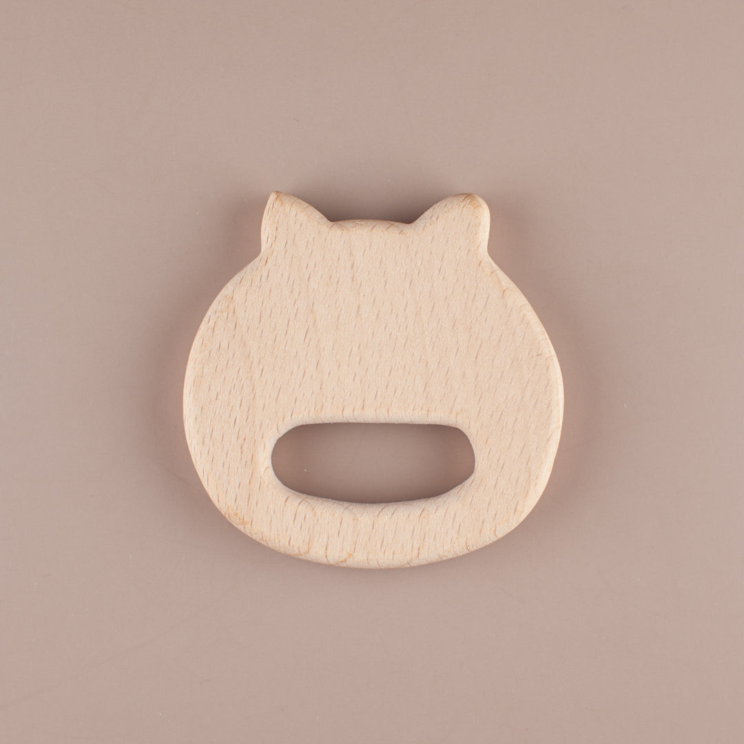 Cat Beech Wood Teether