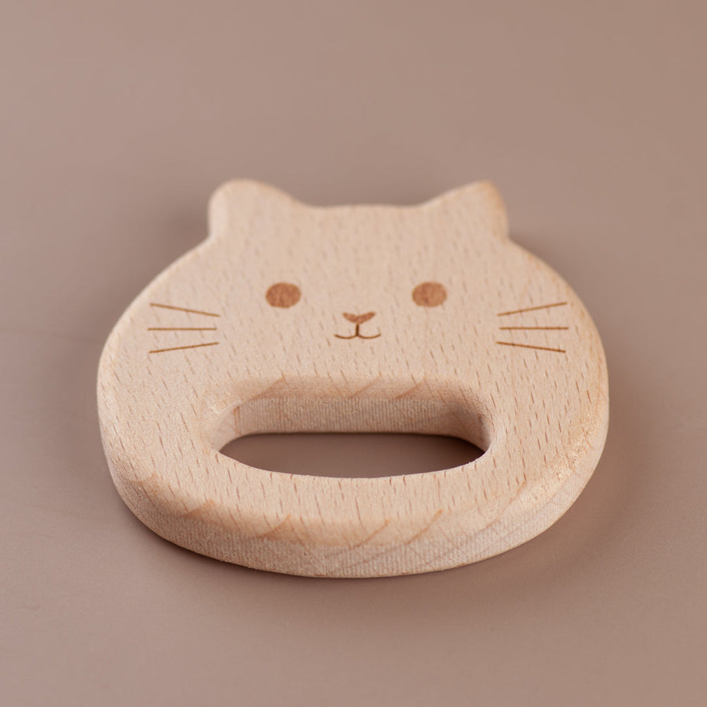 Cat Beech Wood Teether