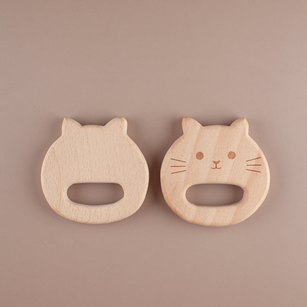 Cat Beech Wood Teether