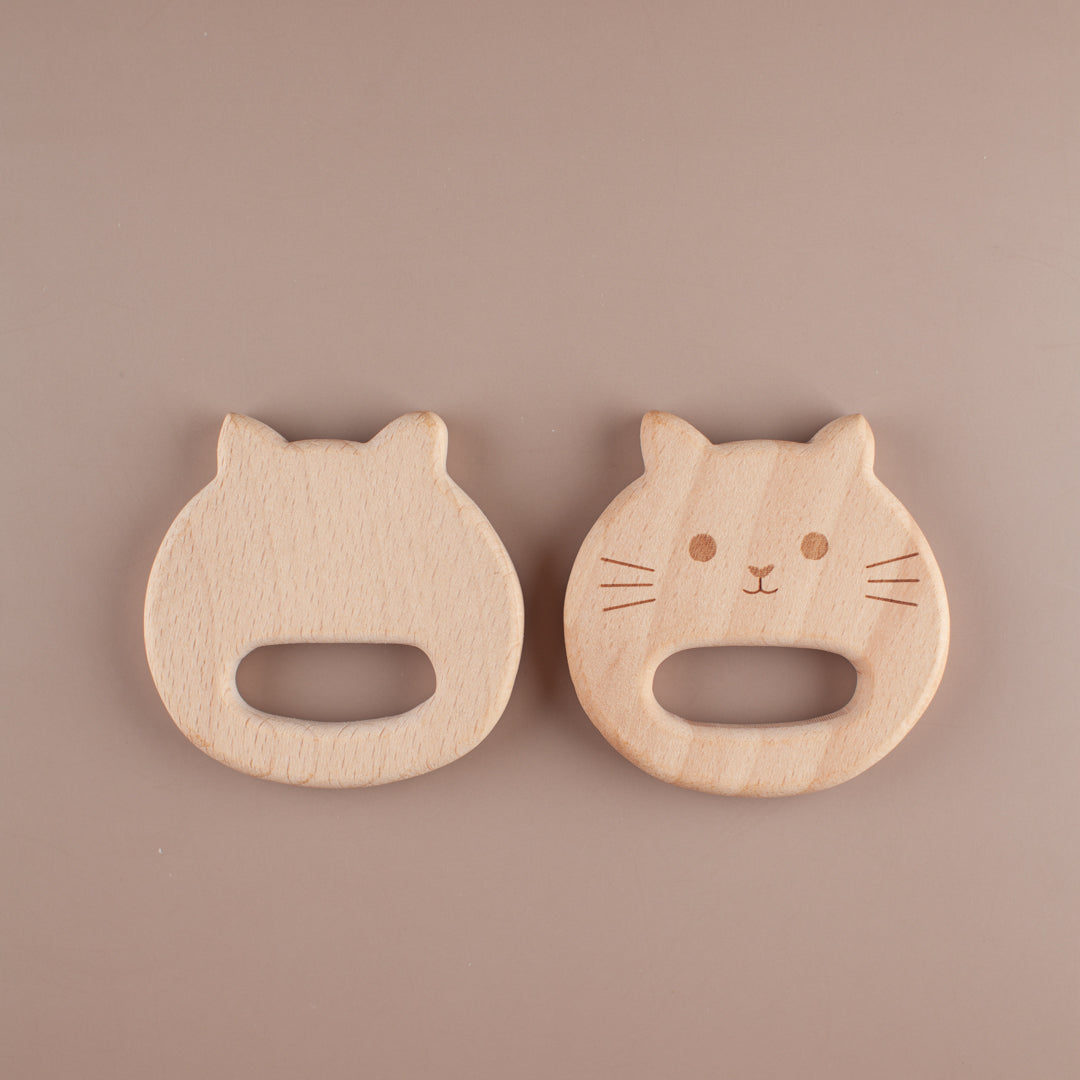 Cat Beech Wood Teether