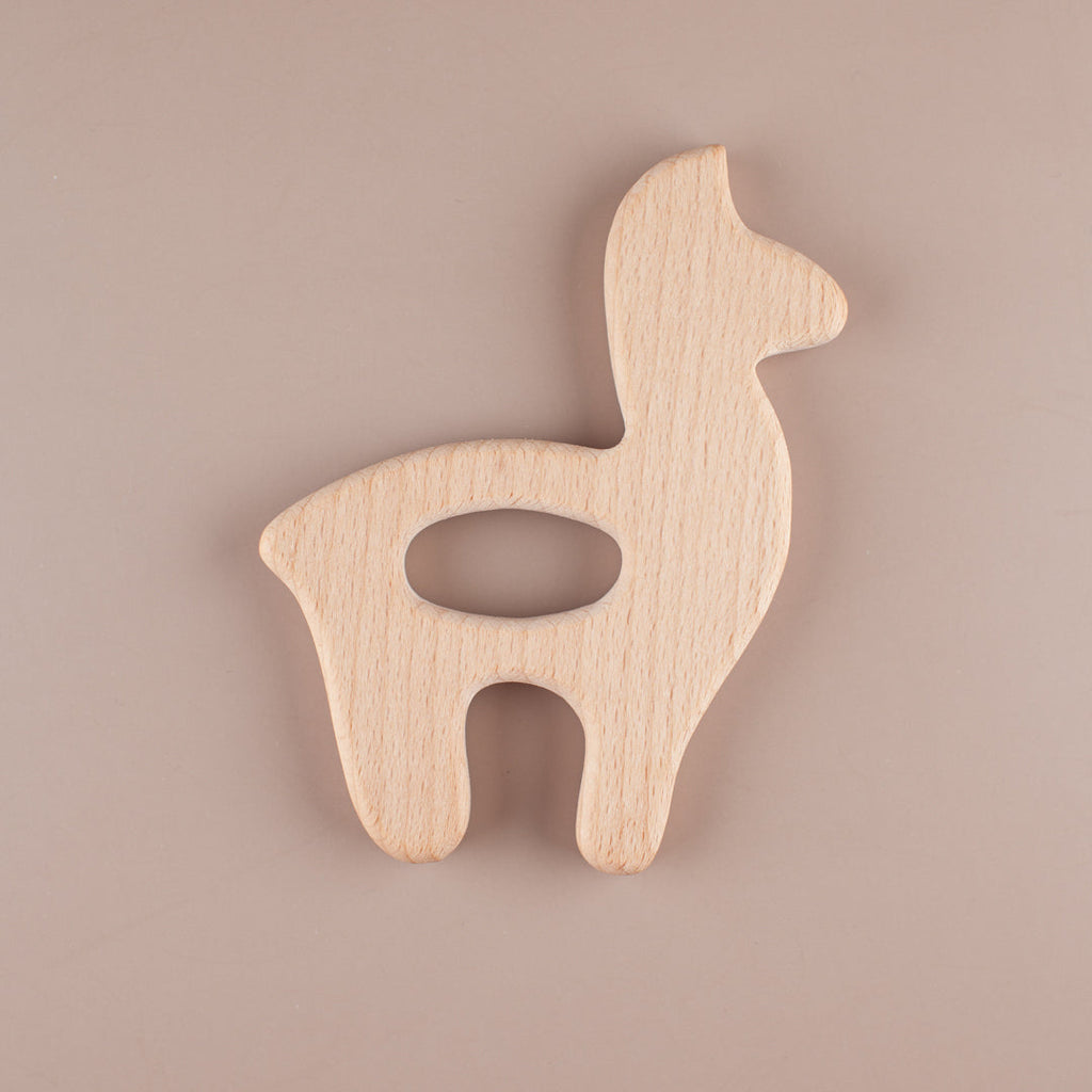 Llama Beech Wood Teether