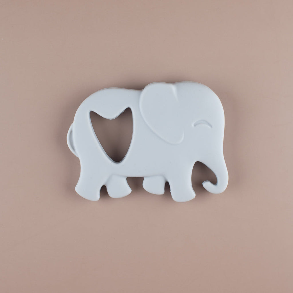 Light Grey Elephant Silicone Teether