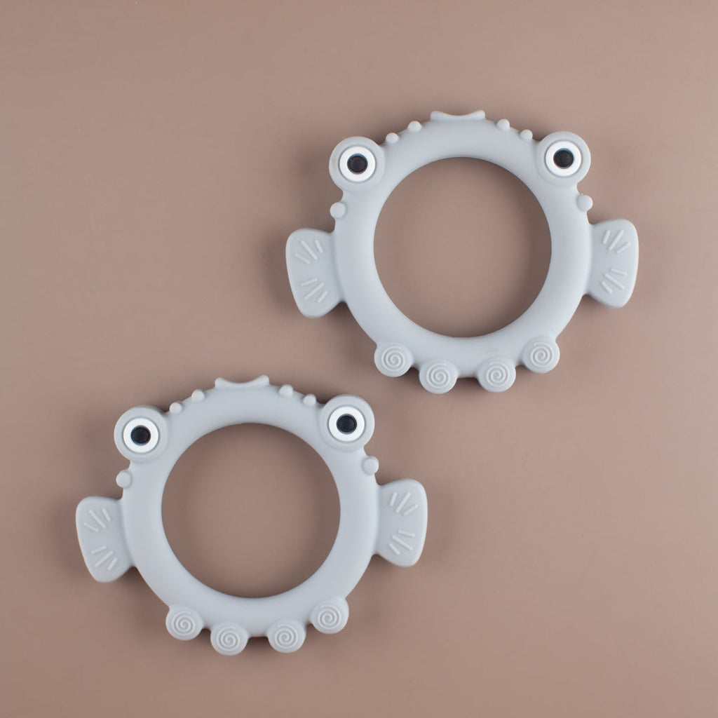 Light Grey Puffer Silicone Teether