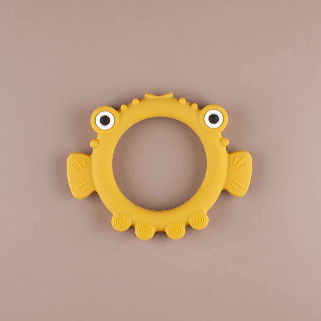 Mustard Puffer Silicone Teether