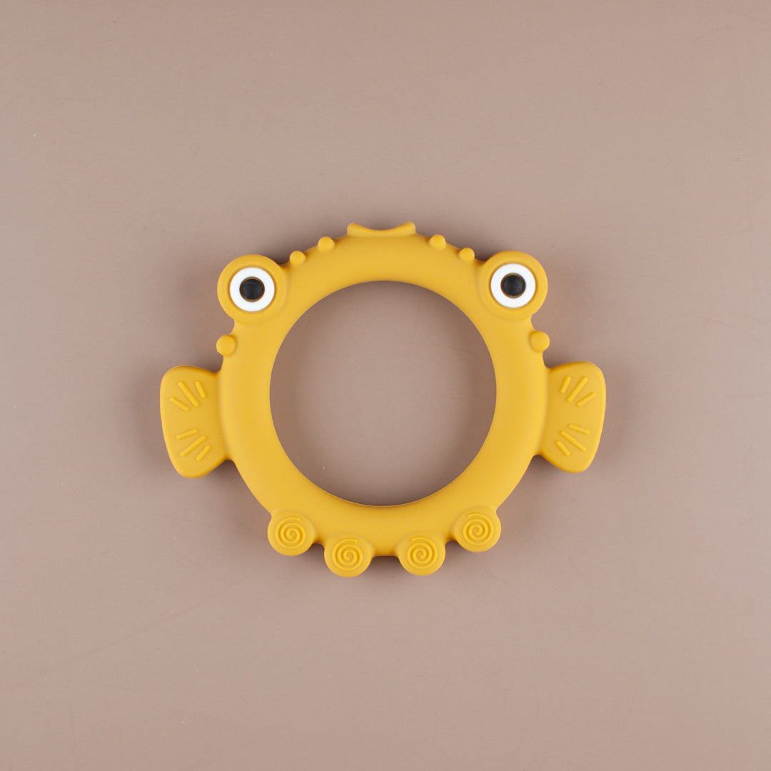Mustard Puffer Silicone Teether