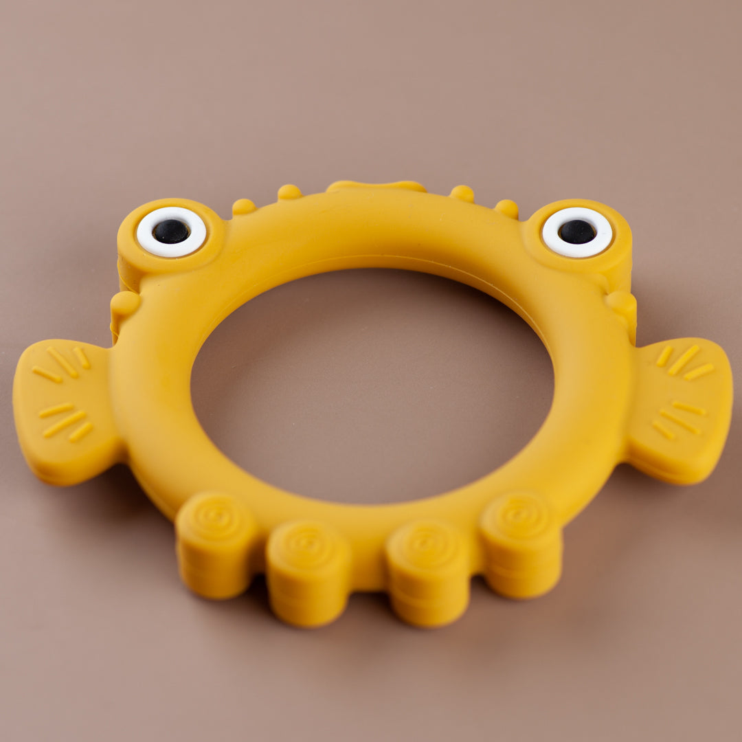 Mustard Puffer Silicone Teether