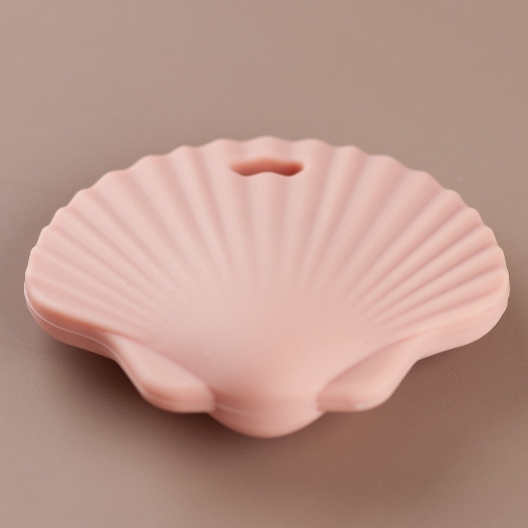 Dusty Pink Shell Silicone Teether
