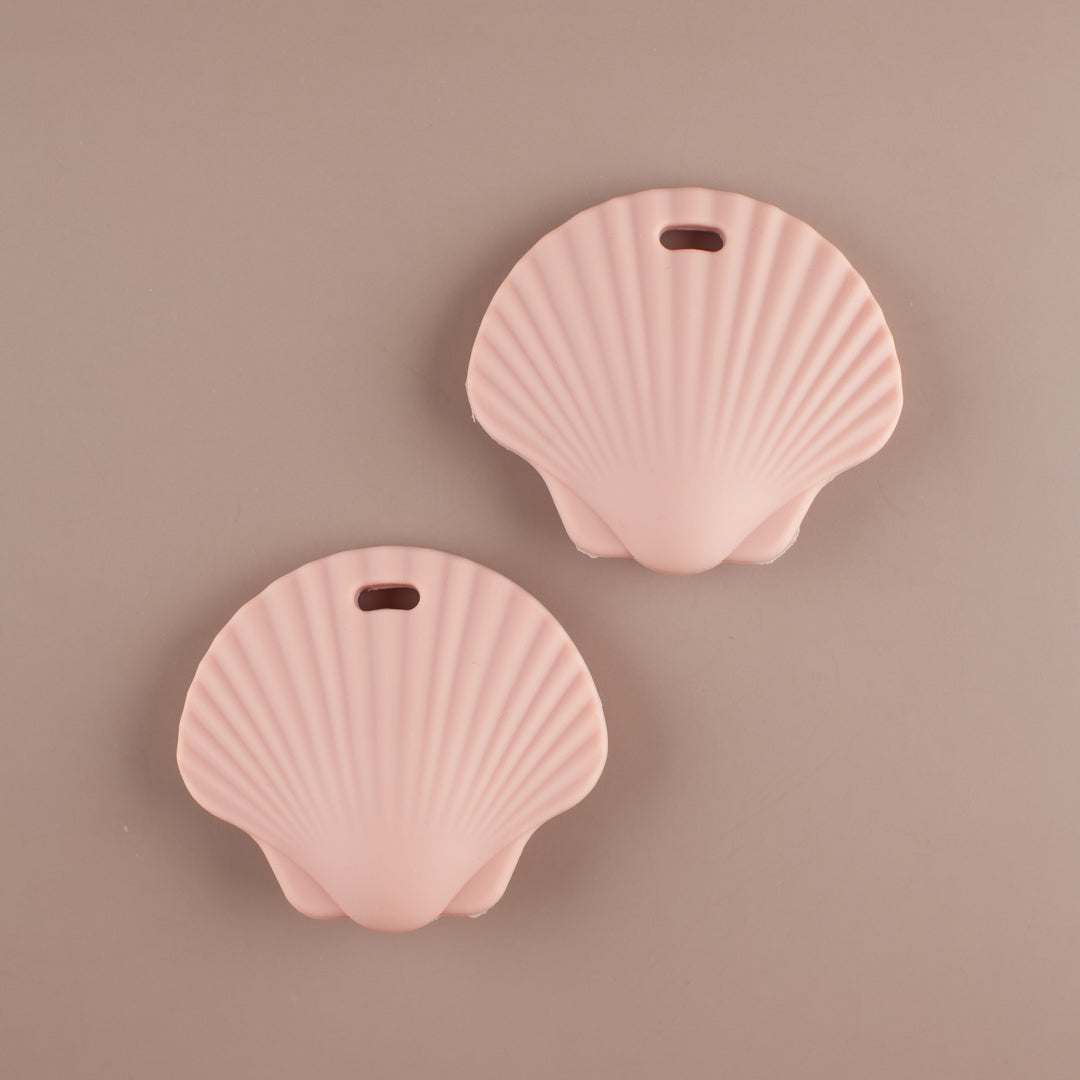 Dusty Pink Shell Silicone Teether