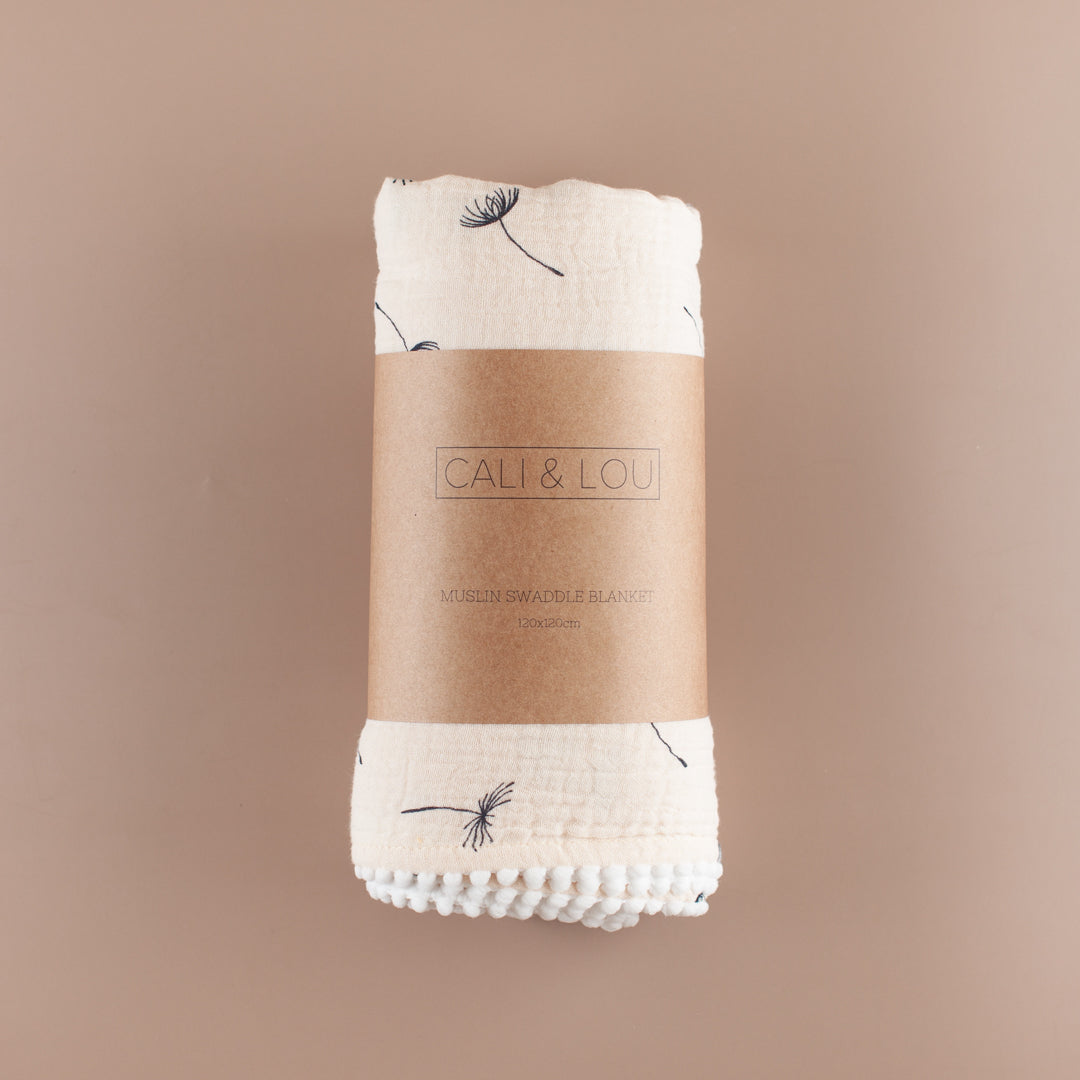 Dandelion Muslin Swaddle Blanket
