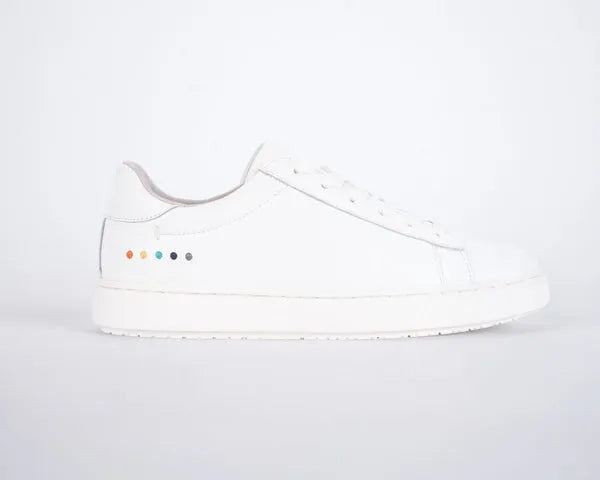 SYDNEY | Classic Recycled Leather sneakers in White - for him & her
