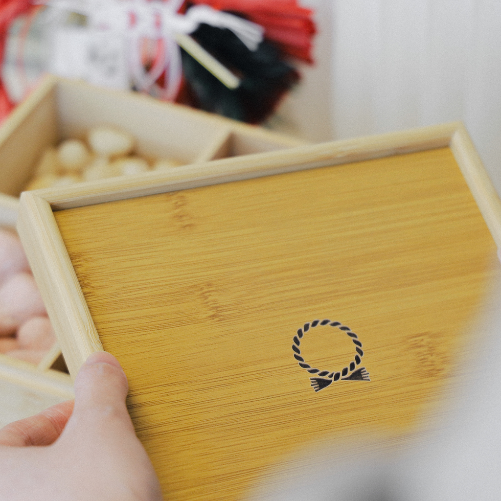 Bamboo New Year Candy Box - Four Grids