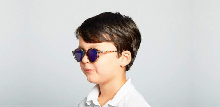 Sun Junior #D Blue Tortoise Blue Mirror